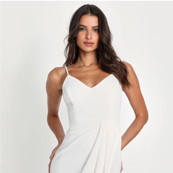 Reinette White Midi Dress Lulu’s - Picture 2 of 11